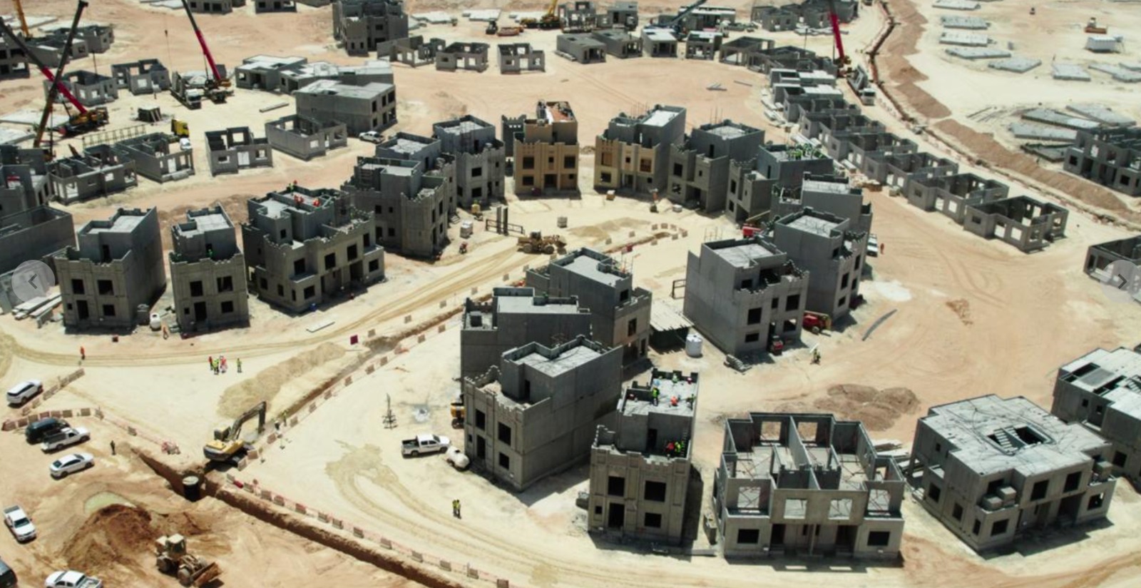 التقدم الحالي في البناء